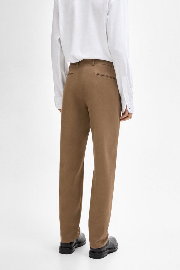 Pamuklu regular fit pantolon - 4