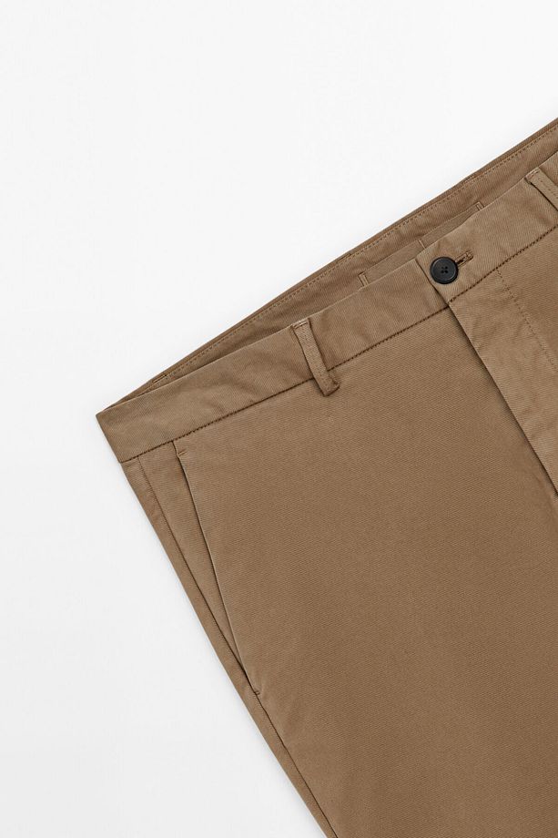 Pamuklu regular fit pantolon - 8