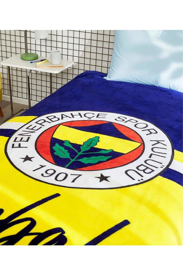 Fenerbahçe Sarı Lacivert Lisanslı Tek Kişilik Battaniye - 2