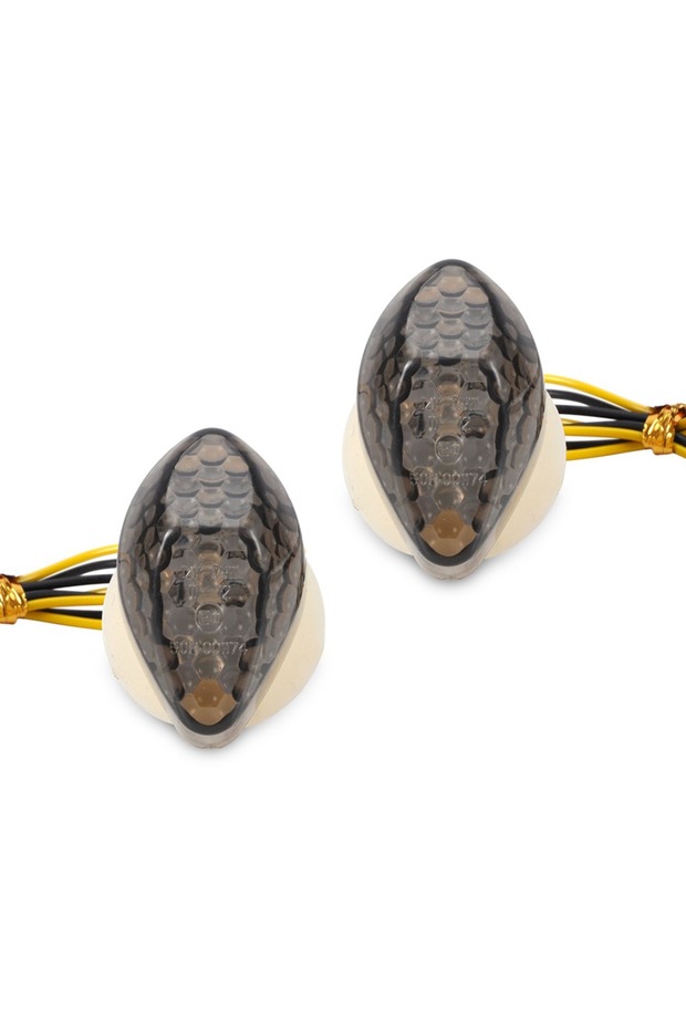 blackened Universal 2Pcs Motorcycle Led Turn Signal Indicator Light Lamp Bulb Blinker Flashers For H