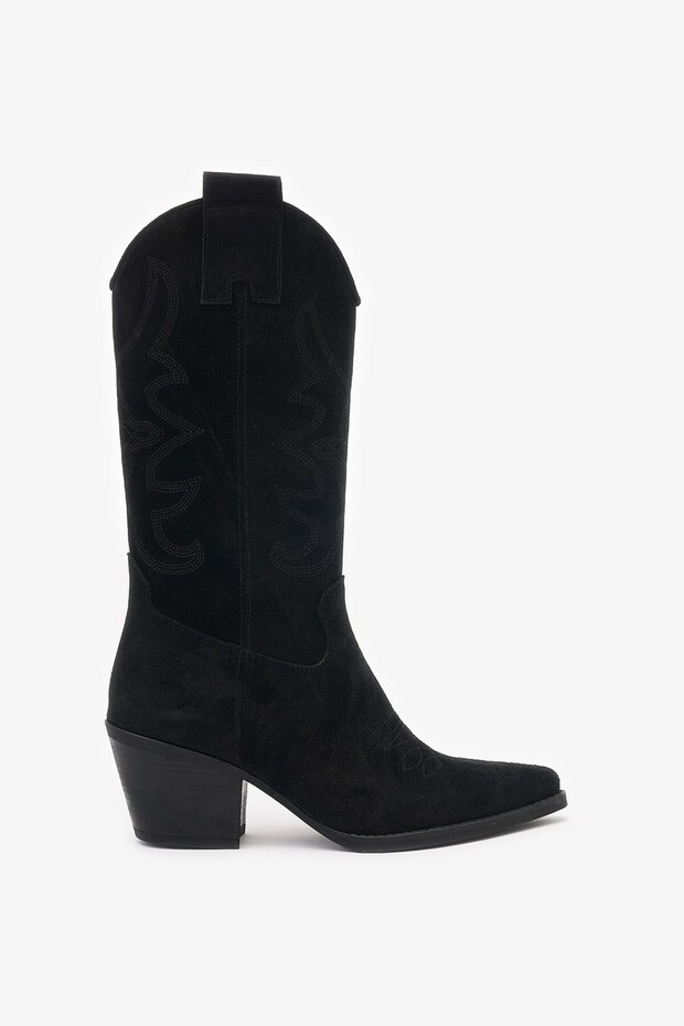 Farah Black Genuine Leather Women's Boots