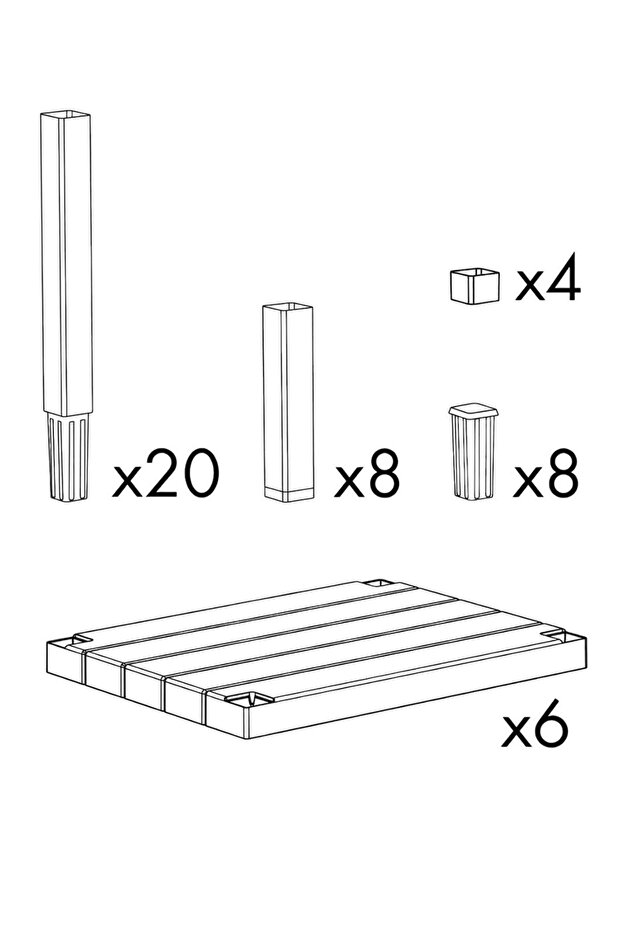 Shelf Piramit 6 Lı Beyaz Raf Ünitesi Çiçeklik, Banyo, Mutfak Rafı, Ayakkabılık, Kitaplık Modüler - 7