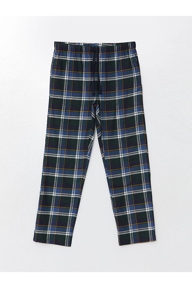 Ekoseli Standart Kalıp Erkek Pijama Takımı - 4