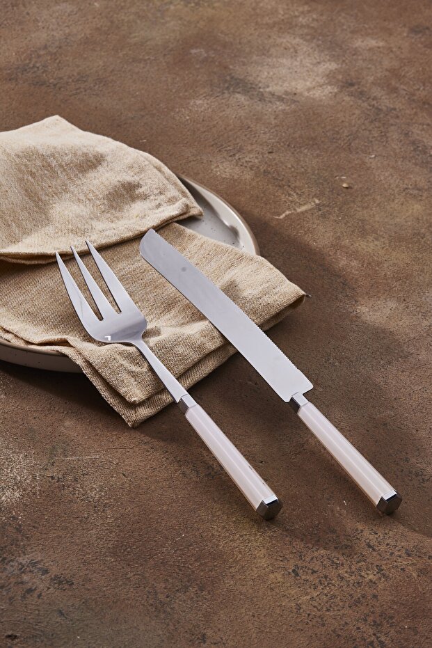 Freya 2 Parça Servis Seti Beyaz - 1