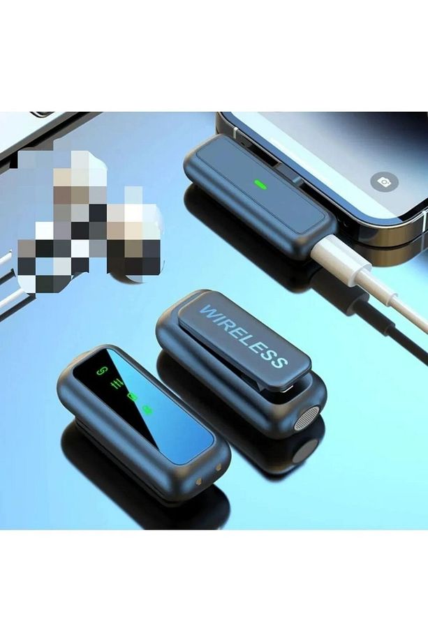 Sx6 Iphone Ve Type-c Uyumlu Kablosuz Yaka Mikrofonu Göstergeli Led Şarj Kutulu Gürültü Azaltma - 4