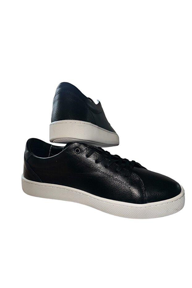 SİYAH ERKEK DERİ SNEAKER
