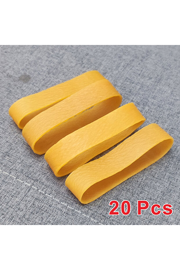 20Pcs 20Pcs Yellow High Elastic 4.7 Inch Bands Stretchable Latex Rings Stationery Package Office...
