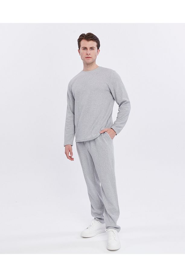 waffle kumaş erkek pijama takımı - 3