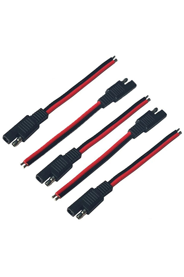 5PCS 5PCS 15CM SAE 2 Pin Quick Connector Disconnect Plug 14AWG SAE Extension Cable Wire Harness for