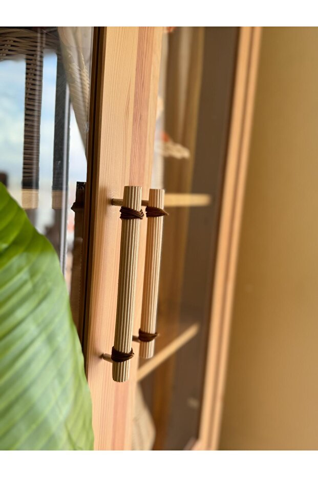 12.8 cm kulp- 128mm Rattan Kulp -Dolap Kulp -Çekmece Kulp- Hasır Kulp-meşe renk kulp-12.8 cm kulp - 5