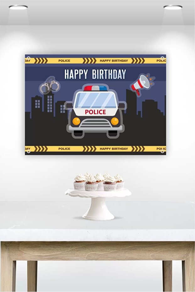 Police Themed Birthday * Canvas Poster 50x70 Cm