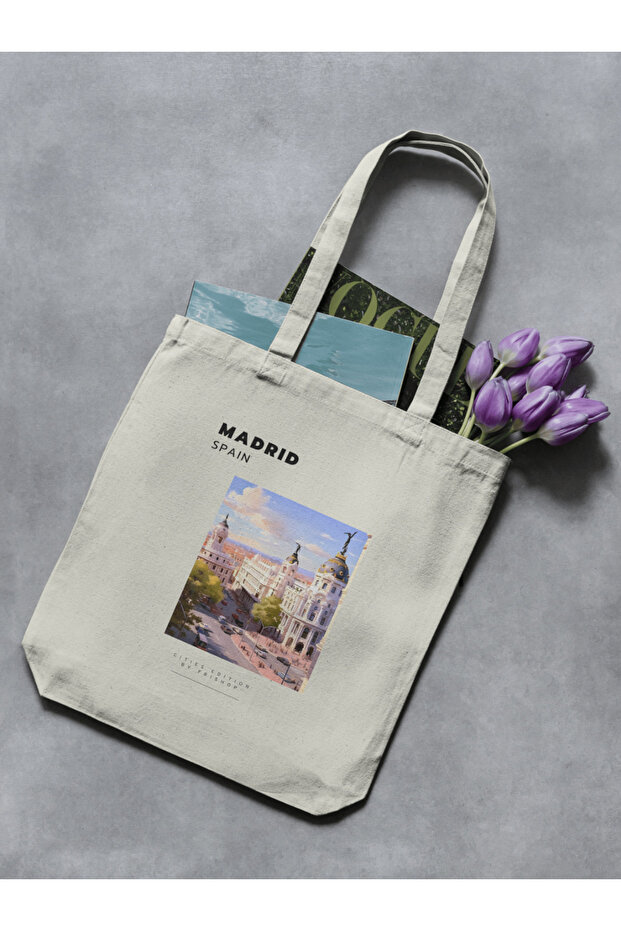 Cities Series Madrid Spain Cloth Bag Tote Bag