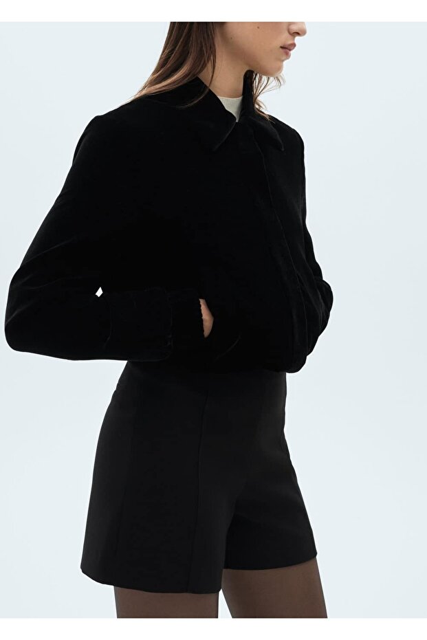 Desenli asimetrik elbise - 6