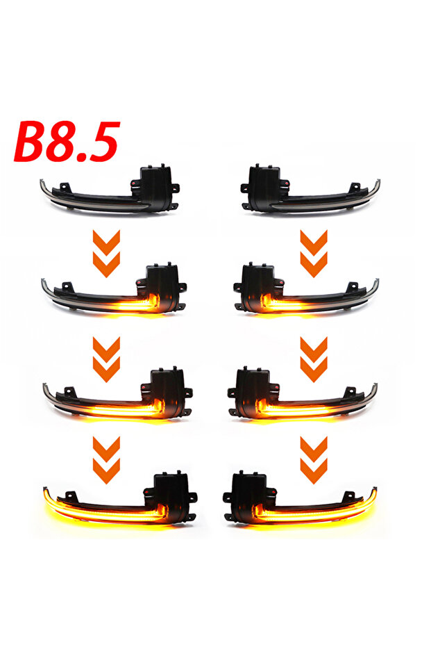 Dynamic Blinker Mirror Light LED Turn Signal Side Indicator For Audi A3 8P B8.5 A4 A5 B8 Q3 A6 C6... - 4
