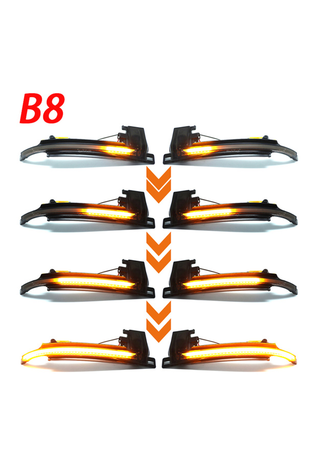 Dynamic Blinker Mirror Light LED Turn Signal Side Indicator For Audi A3 8P B8.5 A4 A5 B8 Q3 A6 C6... - 3