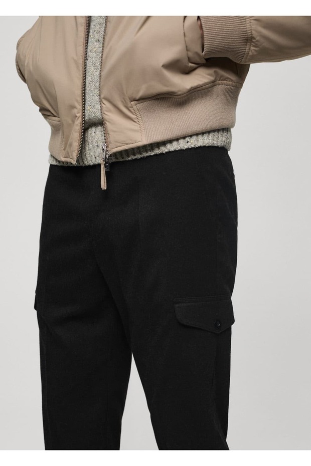 Flanel kargo pantolon - 8