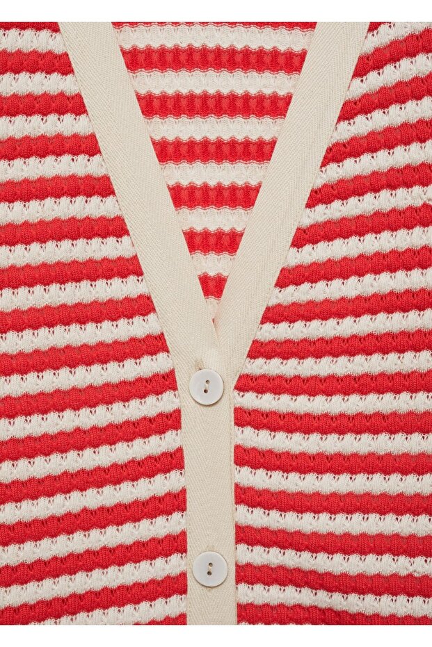 Düğmeli Tığ Işi Elbise - 5