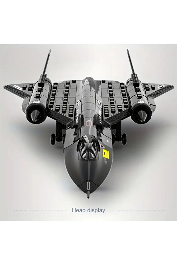 no box SR-71 Blackbird reconnaissance aircraft space building blocks small particle puzzle ass...