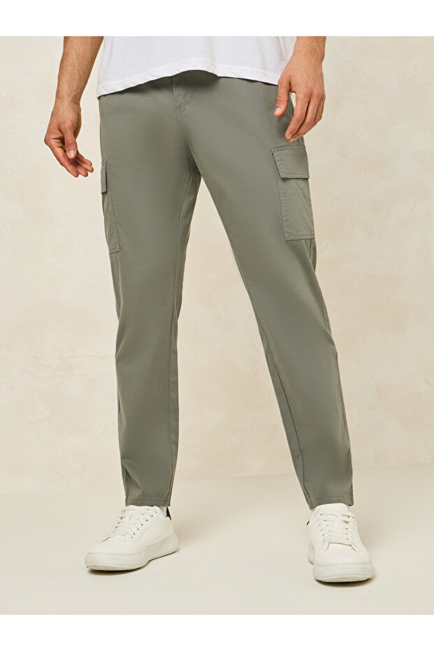 Cargo Slim Fit Cotton Stretch Chino