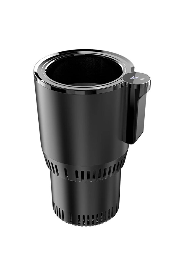 12V 2 In 1 Cooling Drink Can Car Office Cup Warmer Cooler with Temperature Display Beverage Bottl... - 1