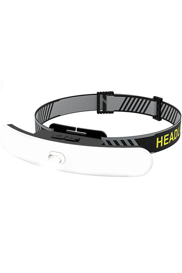 White 230° Wide Beam Headlamp Super Bright Rechargeable Floodlight USB COB LED Flashlight Lightweigh