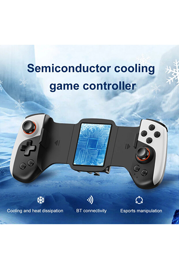 2 in 1 Wireless Mobile Gaming Controller Dual Joystick Cooling Cell Phone Gamepad Joystick for iP... - 3