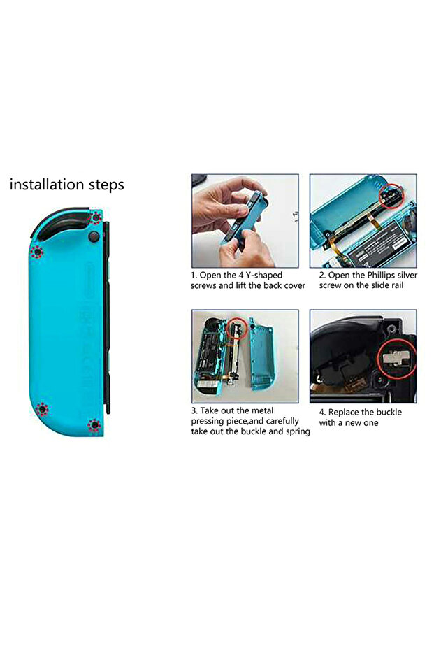 1Pair Metal Lock Buckle Latch Compatible With Nintendo Switch Joycon Joy Con - 5