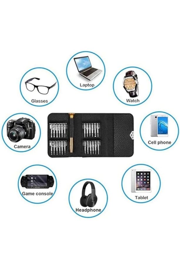 Mini Hassas Tornavida Seti Cep Telefonu notebook saat saatçi Torx Altıgen Yıldız Saatci tamir seti - 7