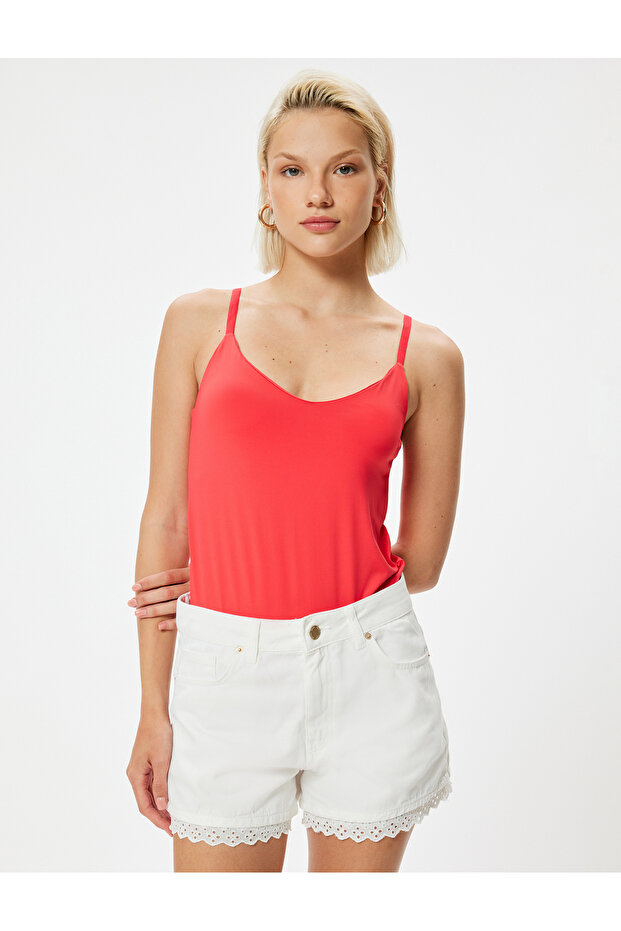 Basic Thin Strap Tank Top Slim Fit - 3