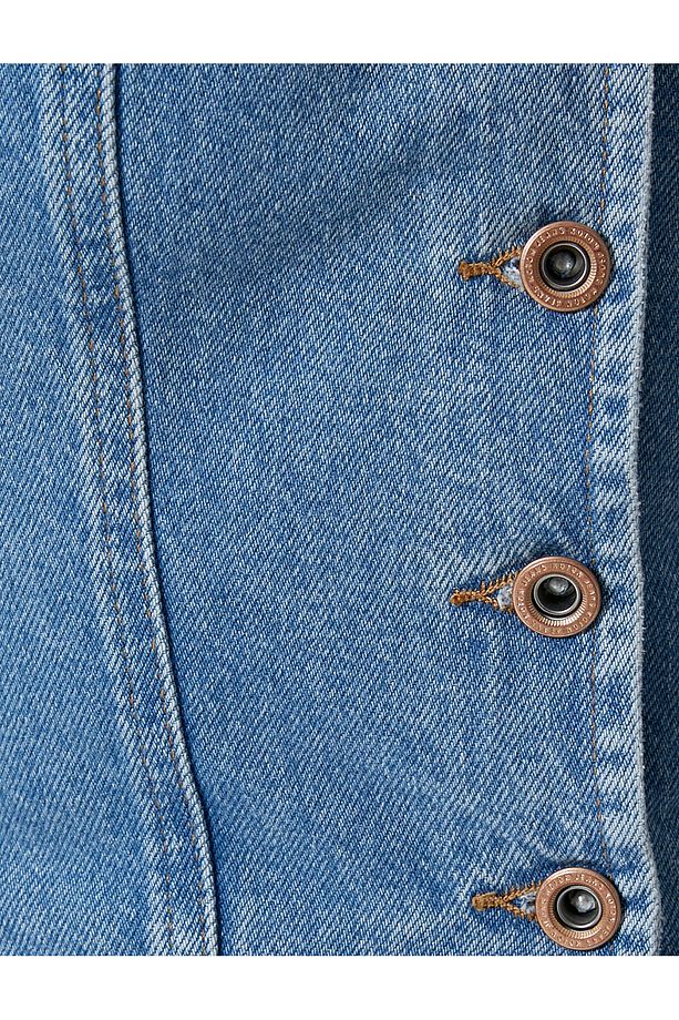 Kot Üst Halter Yaka Düğmeli - 6
