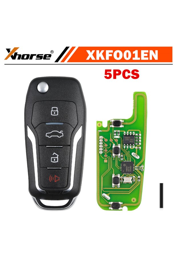 5PCS/LOT Xhorse XKFO01EN Wire Remote Key Ford Condor Flip 4 Butt Unmovable Key King English V