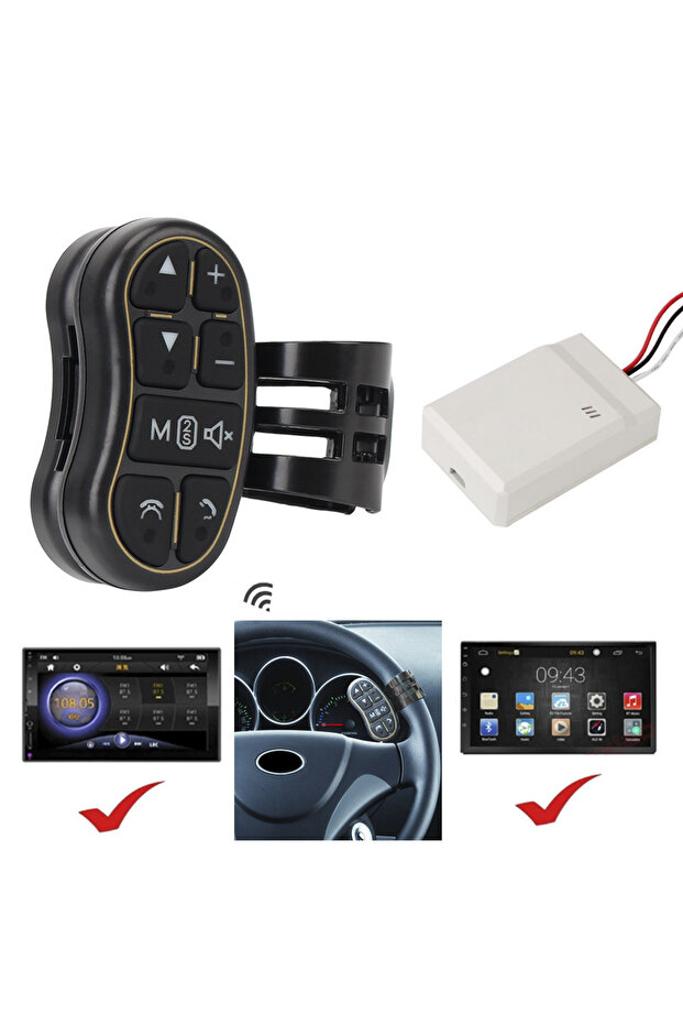 Car Steering Wheel Controller Steering Control Button Car Navigation DVD Wireless Remote Control ... - 2