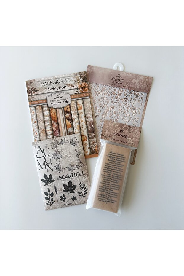 Scrapbooking 'Autumn Tale' Mixed Patterns Stencil - 3