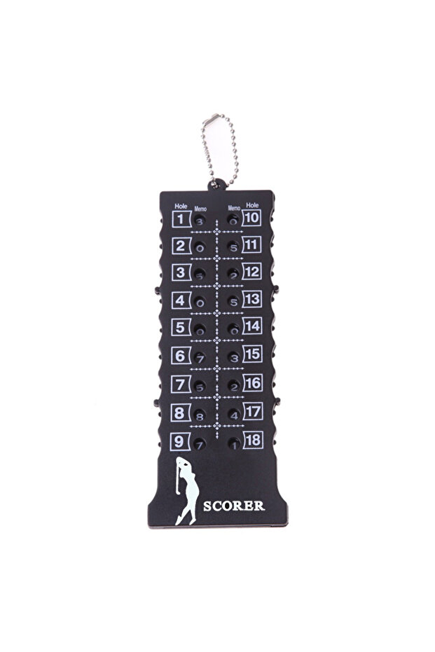 black 18 Hole Golf Stroke Putt Score Count Golf Score Indicator With Key Chain Golf Counter Golf Acc