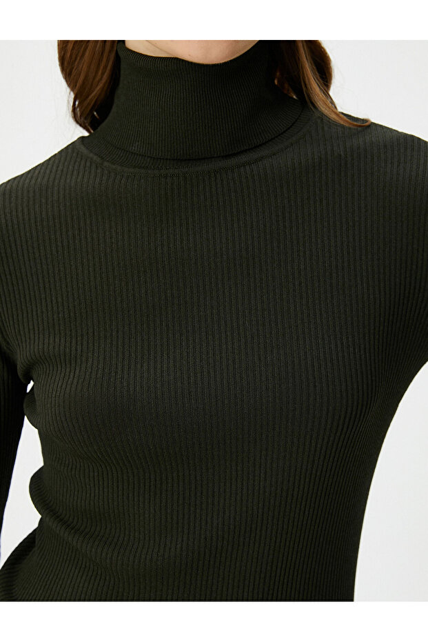 Boğazlı Kazak Basic Fitilli - 5