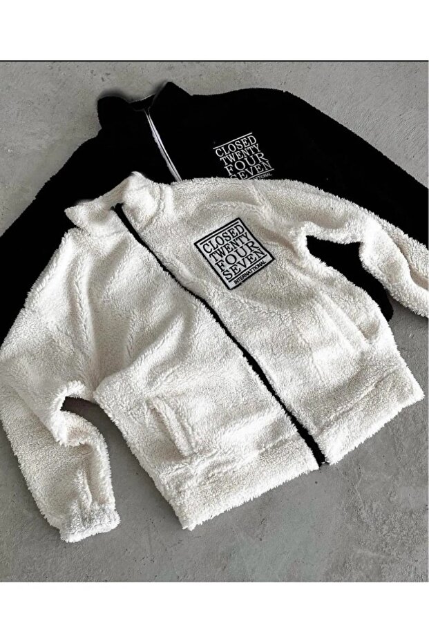 oversized fit plush jacket unisex