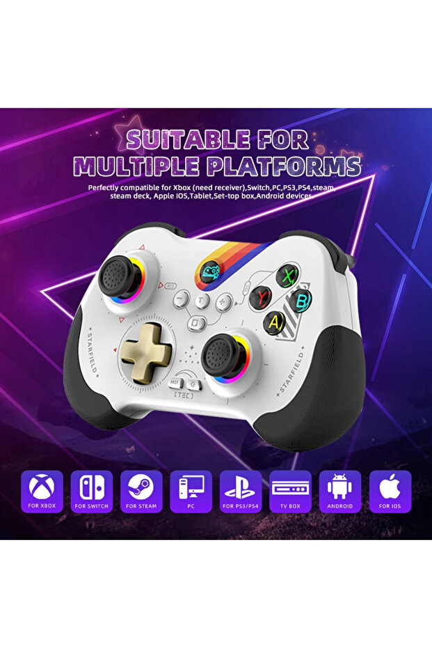 Z01 Wireless Game Controller Bluetooth 6-Axis Motion Sensor Support Turbo Programmable Hall Joyst... - 3
