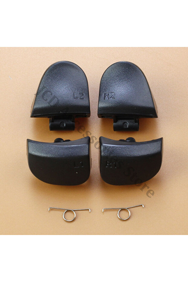 أزرار كتف سوداء من نوع JCD L1 R1 L2 R2 مع زنبرك لجهاز PS5 V3 3.0 BDM-030، بديلة لوحدة التحكم.