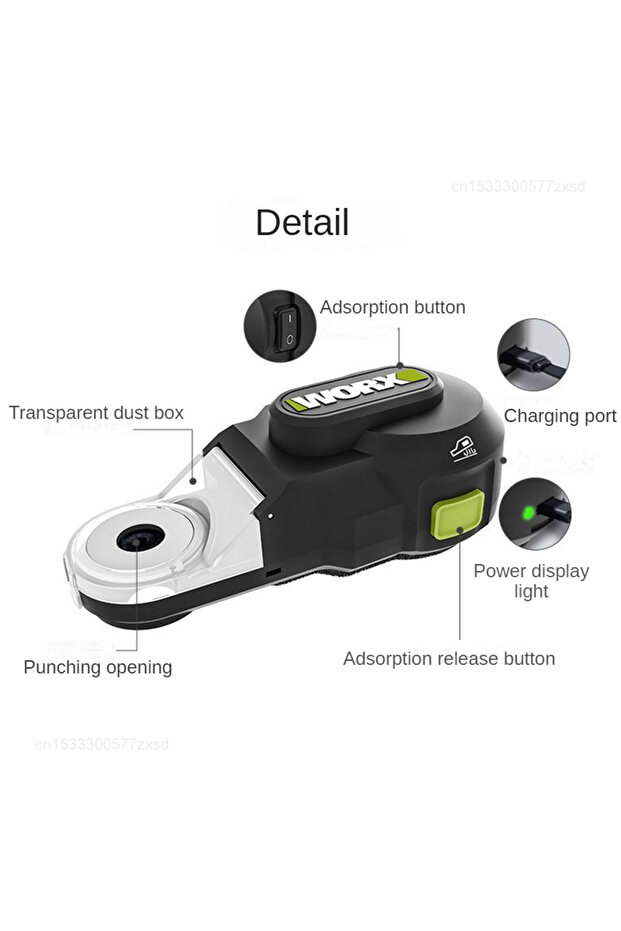Orijinal WORX Güçlü Temizleyici Toz Toplayıcı WA1602 13Kg Emiş 35ml Görsel Toz Kutusu USB Ucu... - 6