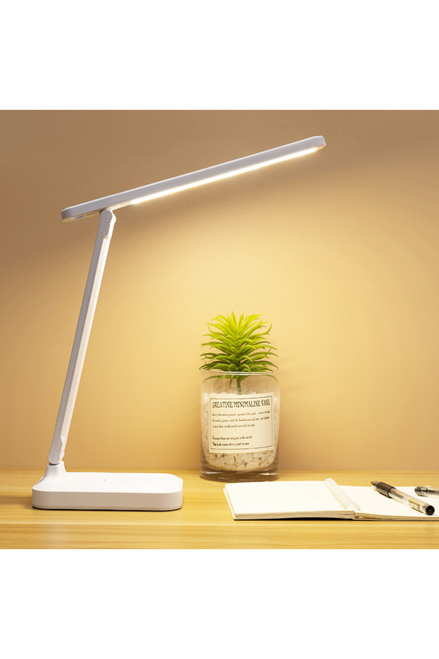 مصباح طاولة LED قابل للطي، مزود بخاصية التحكم في شدة الإضاءة، يحمي العينين، يعمل باللمس، مناسب لغرف نوم الطلاب في السكن الجامعي.