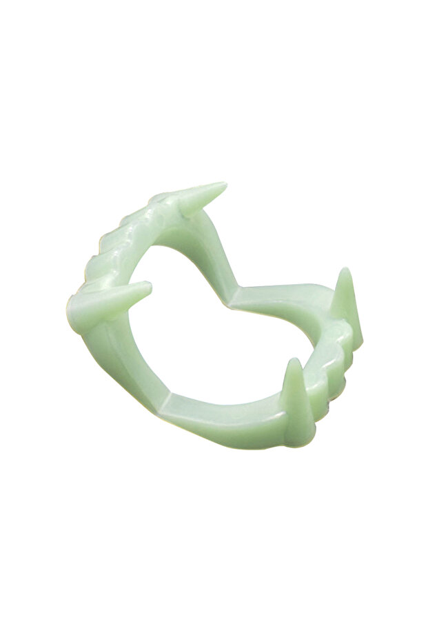 A 5Pcs Halloween Vampire Fake Teeth Glow Luminous Dentures Halloween Party Night Glow Prop Masquera.