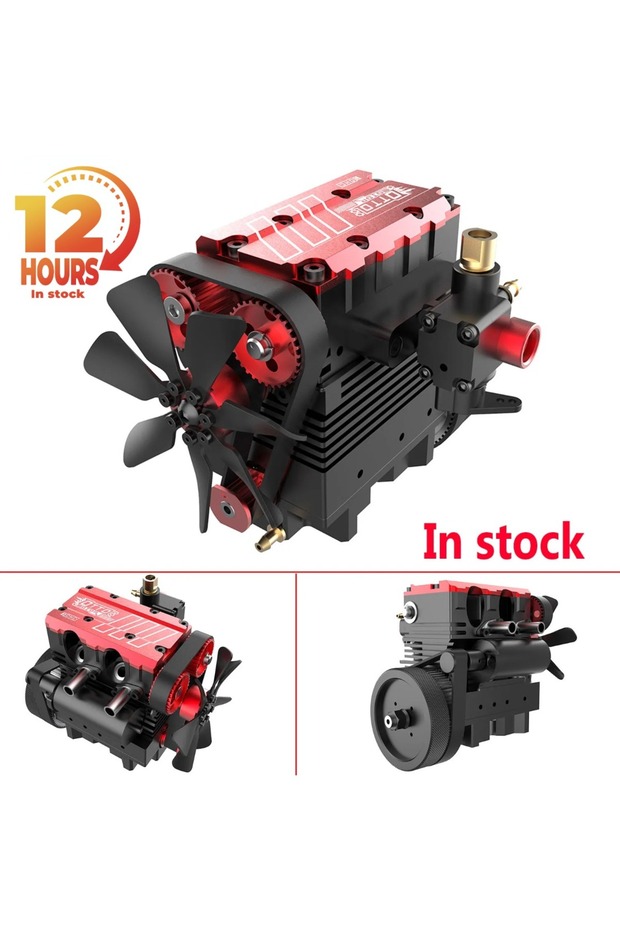 TOYAN FS-L200AC Engine Model 7cc Inline 2 Cylinders 4 Stroke Air Cooled Nitro Engine Model Kit - ... - 8