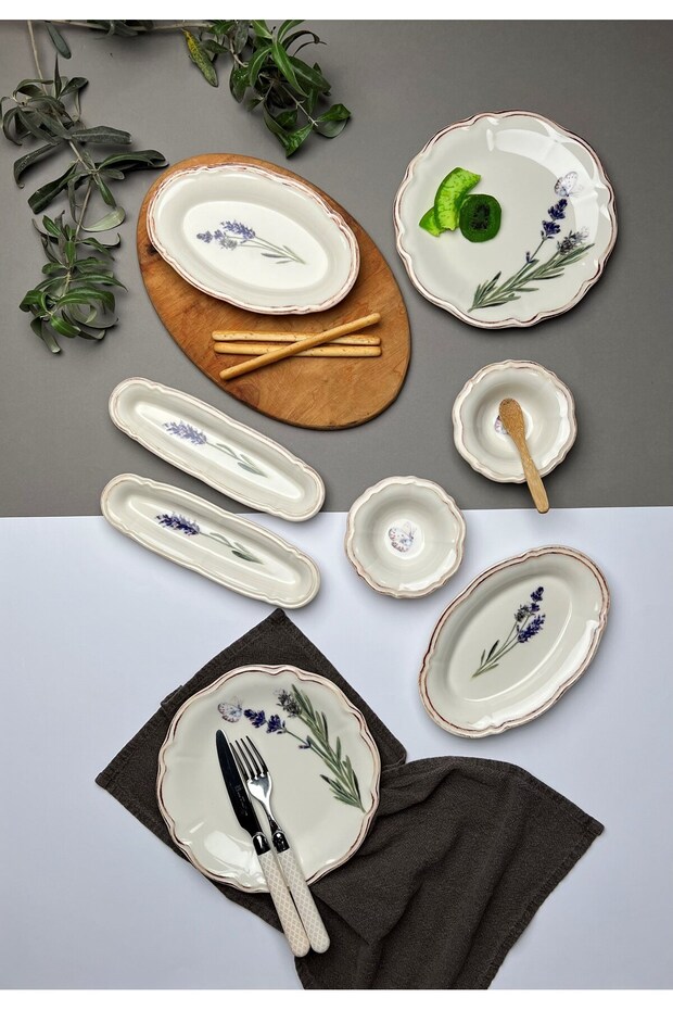 طقم فطور تاباك هاوس بورسلين فوليا لافندر لـ 6 أشخاص 14 قطعة - 5