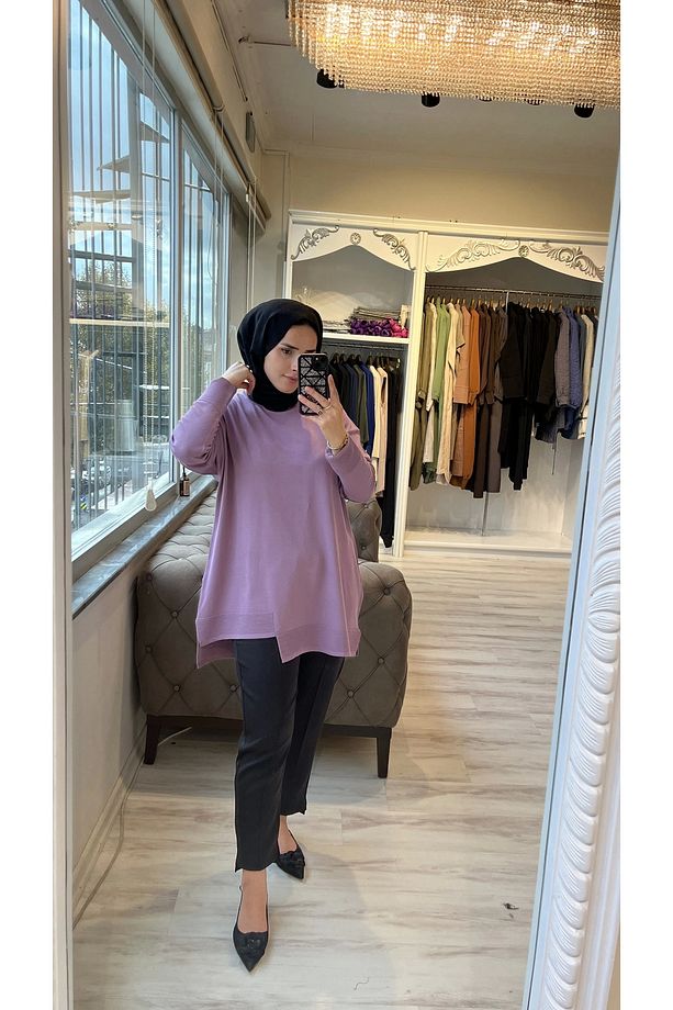 İNVEE 6840 Lila Triko Tunik - 2