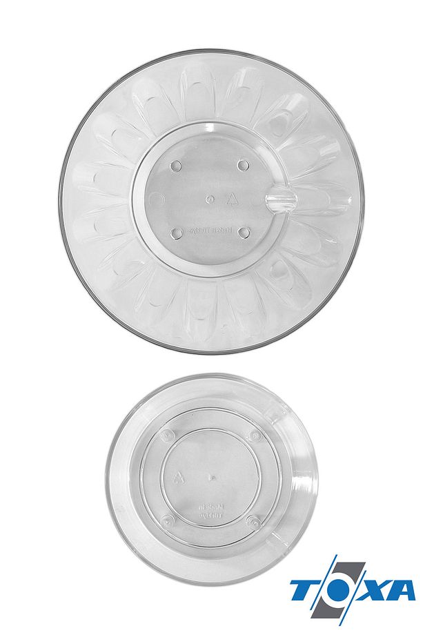 1.5 litre Papatya Orkide Saksısı Tabaklı Şeffaf Plastik Saksı Ø14,3 x 13,3 cm - 6