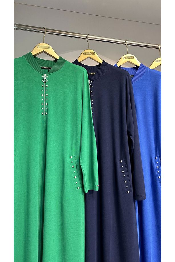İNVEE 6937 İki İplik Camel Elbise - 3