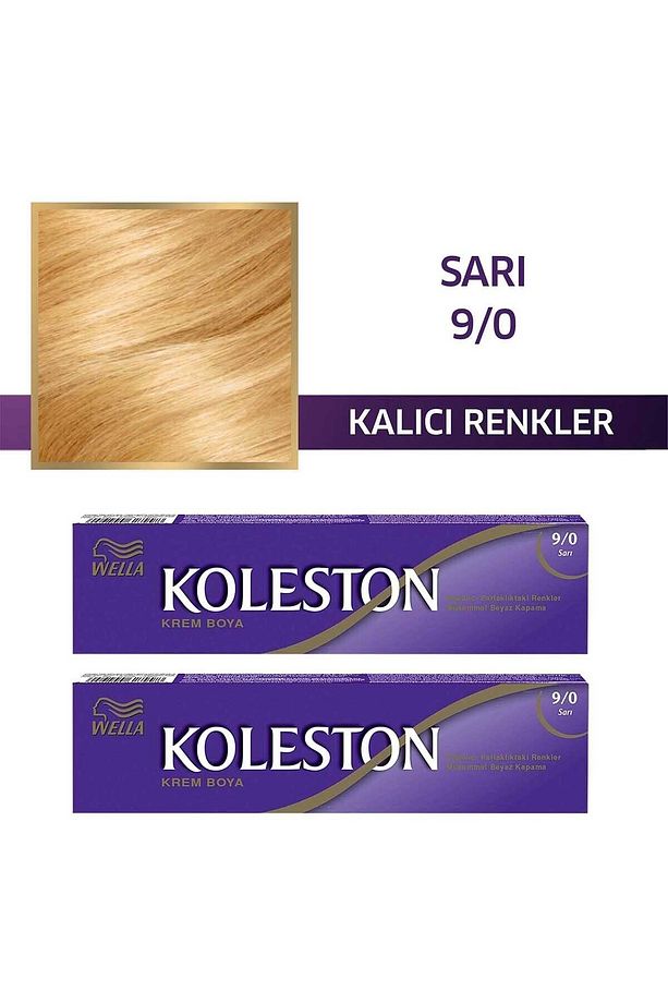 Koleston Tüp Saç Boyası 9/0 Sarı X 2 Adet - 1