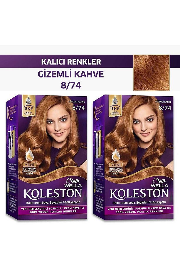 Koleston Kit Saç Boyası 8/74 Gizemli Kahve x 2 Adet - 1
