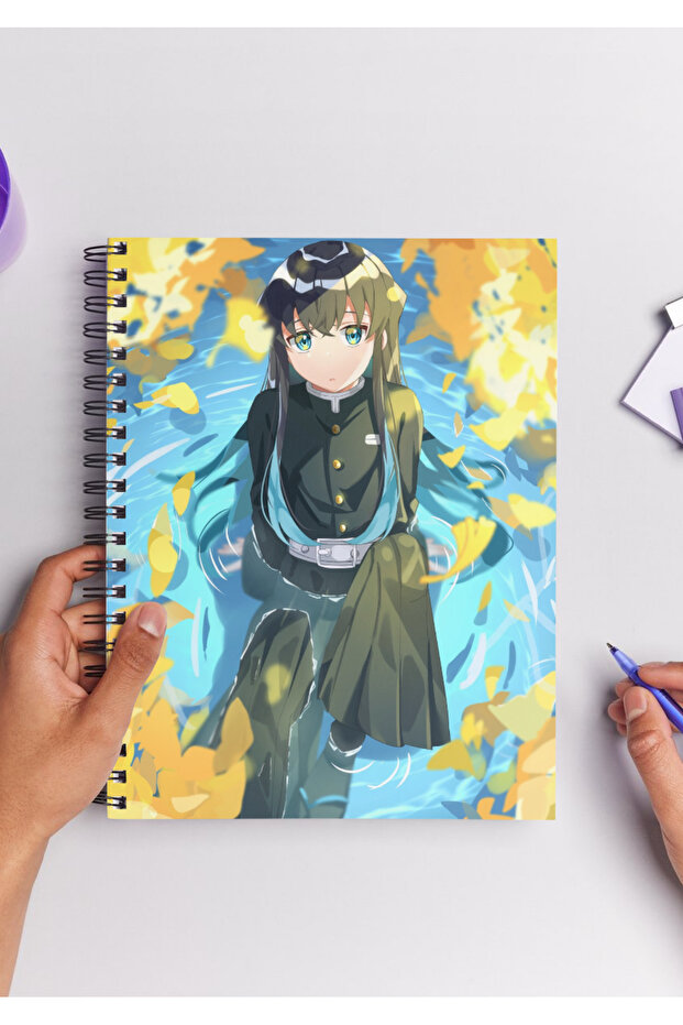 دفتر ملاحظات Demon Slayer Muichiro Spiral مقاس A5 (50 ورقة)