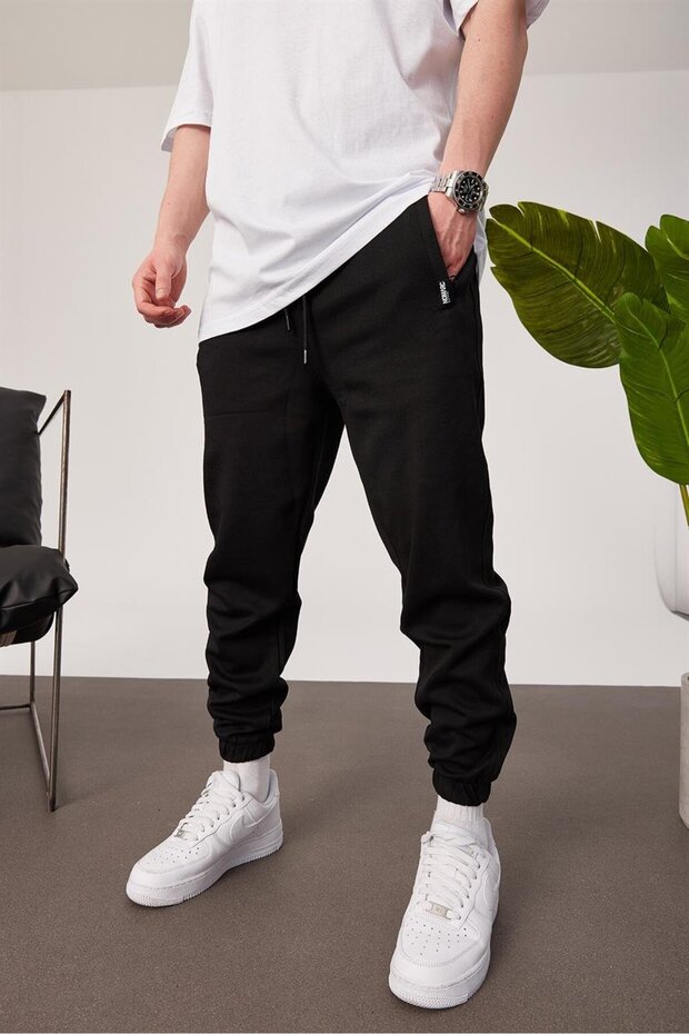 Erkek Basic Siyah Eşofman Altı NM-1 - 1